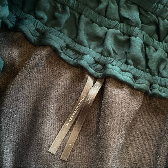 Anthropologie Somerset Mini Skirt Green Faux Leather Edition Tiered Large - Picture 5 of 8